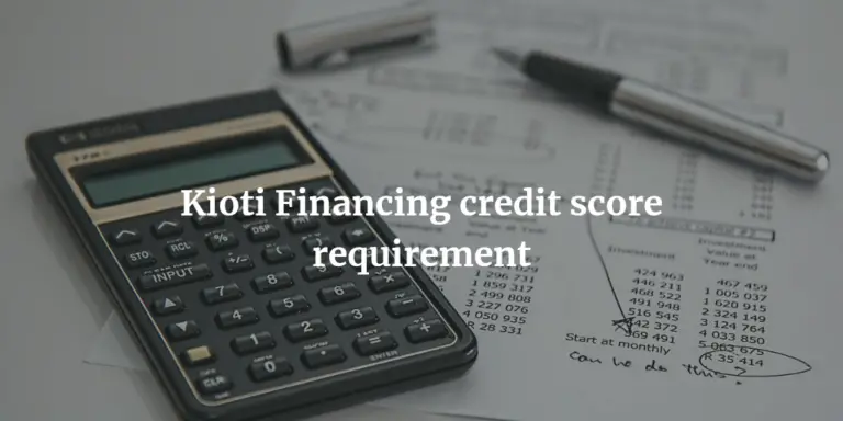 kioti financing credit score
