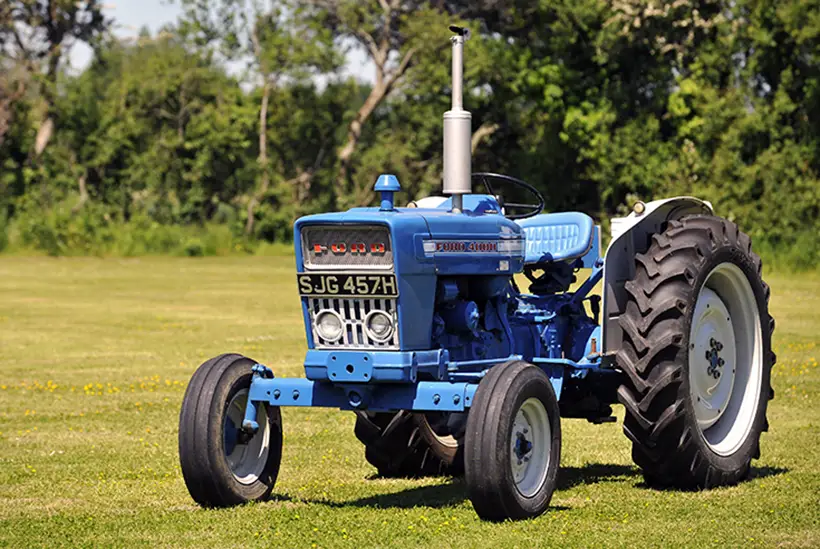 Blue ford tractor